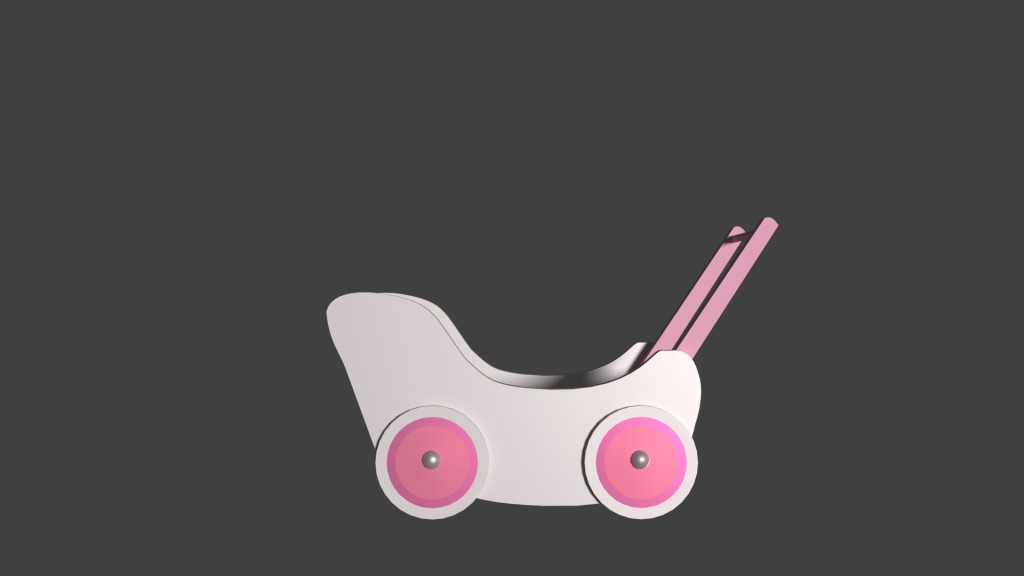 Wooden  doll carriage preview image 2